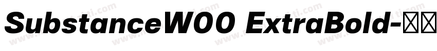 SubstanceW00 ExtraBold字体转换